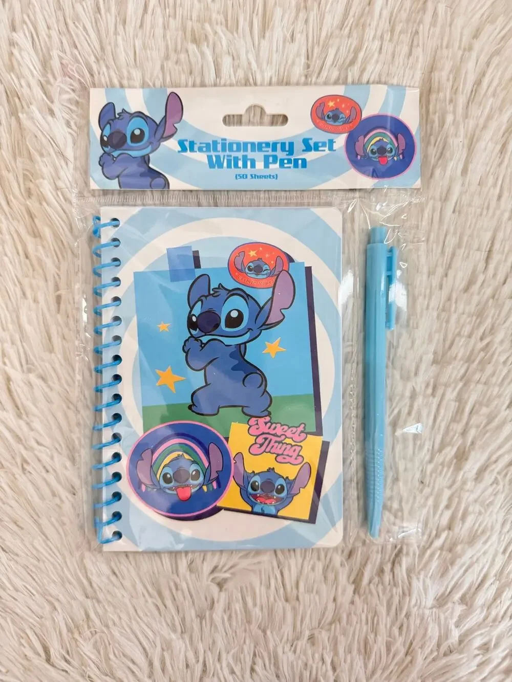 Disney Stitch Stationery Set spiral notebook 50 sheets size A6 with Pen